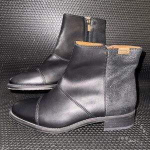 Pikolinos Black Leather Ankle Zip Heeled Casual City Boot Women Size 10-10.5 41